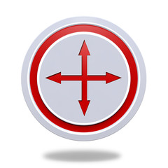 Obraz premium Arrow circular icon on white background
