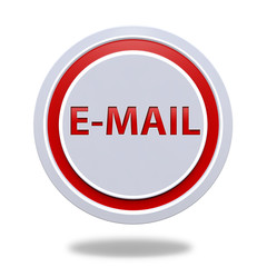 E-mail circular icon on white background