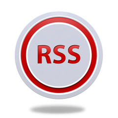 RSS circular icon on white background