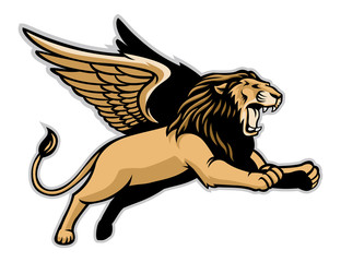 flying winged lion