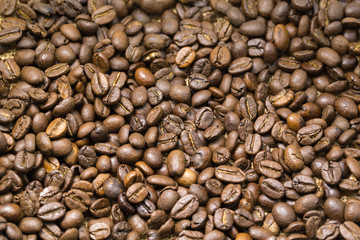 roasted coffee beans, can be used as a background