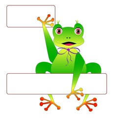 Frog with frames, vector