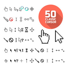 Classic cursor pack. Vector illustration
