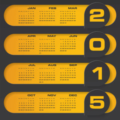 simple editable vector calendar 2015