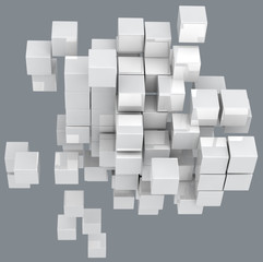 metallic cubes
