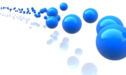 blue metallic spheres