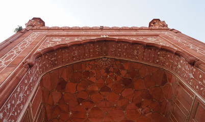 Beautiful detail of Badshahi Mosque  in Lahore,Pakistan.