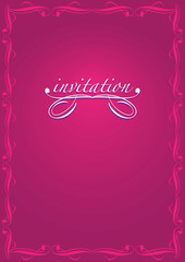 Minimalist Invitation Design in Pink and White