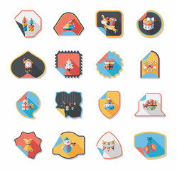 Christmas sticker flat banner background set,eps10