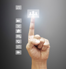 social network structure in  hand