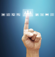 social network structure in  hand