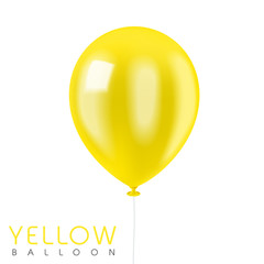 close up look at yellow balloon