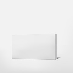package white cardboard box isolated on white