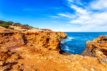 seascape,landscape and skyline ofthe great ocean road,australia