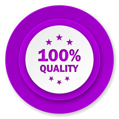 quality icon, violet button