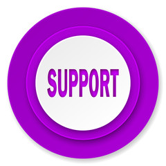 support icon, violet button