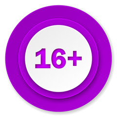 adults icon, violet button