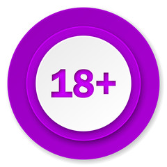 adults icon, violet button
