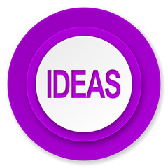 ideas icon, violet button