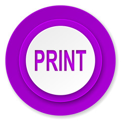 print icon, violet button
