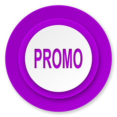 promo icon, violet button