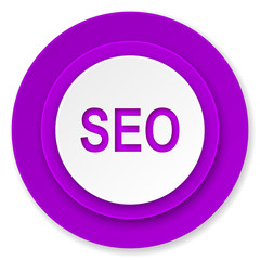 seo icon, violet button