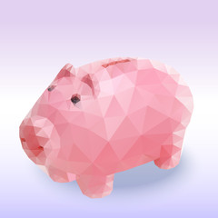 Vector illustration of cartoon piggy bank