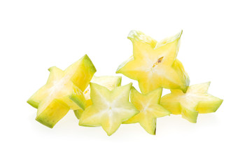Fototapeta premium carambola, star fruit isolated on white background