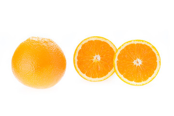 orange fruit isolated on white background