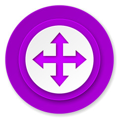 arrow icon, violet button