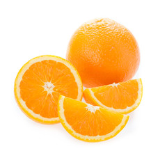 orange fruit isolated on white background
