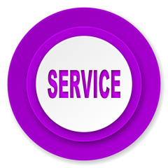 service icon, violet button