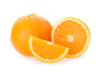 orange fruit isolated on white background