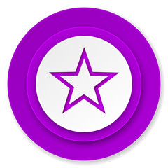 star icon, violet button