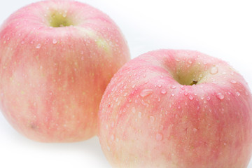apple fuji fruit isolated on white background
