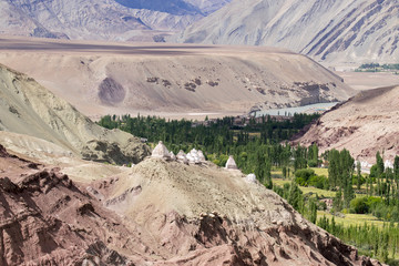 Ruins at Basgo Monastery