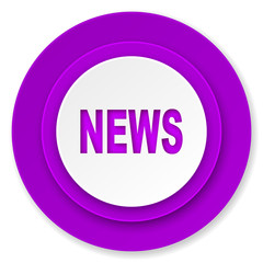 news icon, violet button