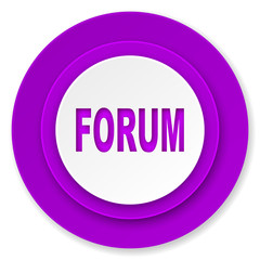 forum icon, violet button