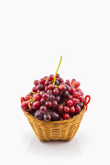 Fresh Red Grape in basket.