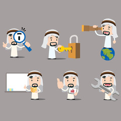 Arab businessman character - web