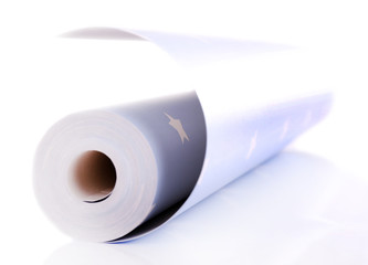 Roll wallpaper isolated on white