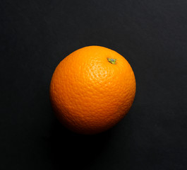 Orange on black background