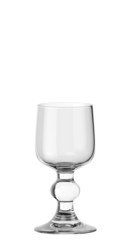 Empty wine glass on white background isolated