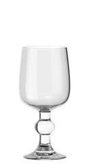 Empty wine glass on white background isolated