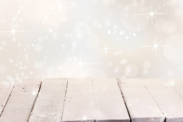 Sparkling winter background for product placement