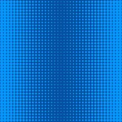 Halftone of the blue dots on a blue background