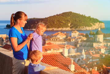 Obraz na płótnie Canvas family on vacation in Croatia