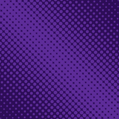 Halftone diagonal of purple dots on a purple background