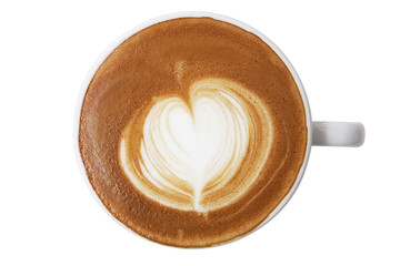 Coffee cup with love latte art