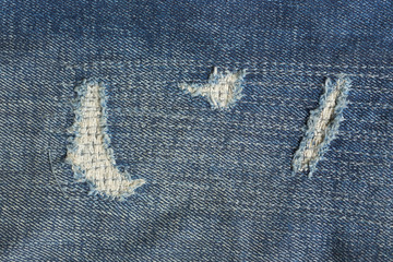 denim jeans blue old torn with fashion design